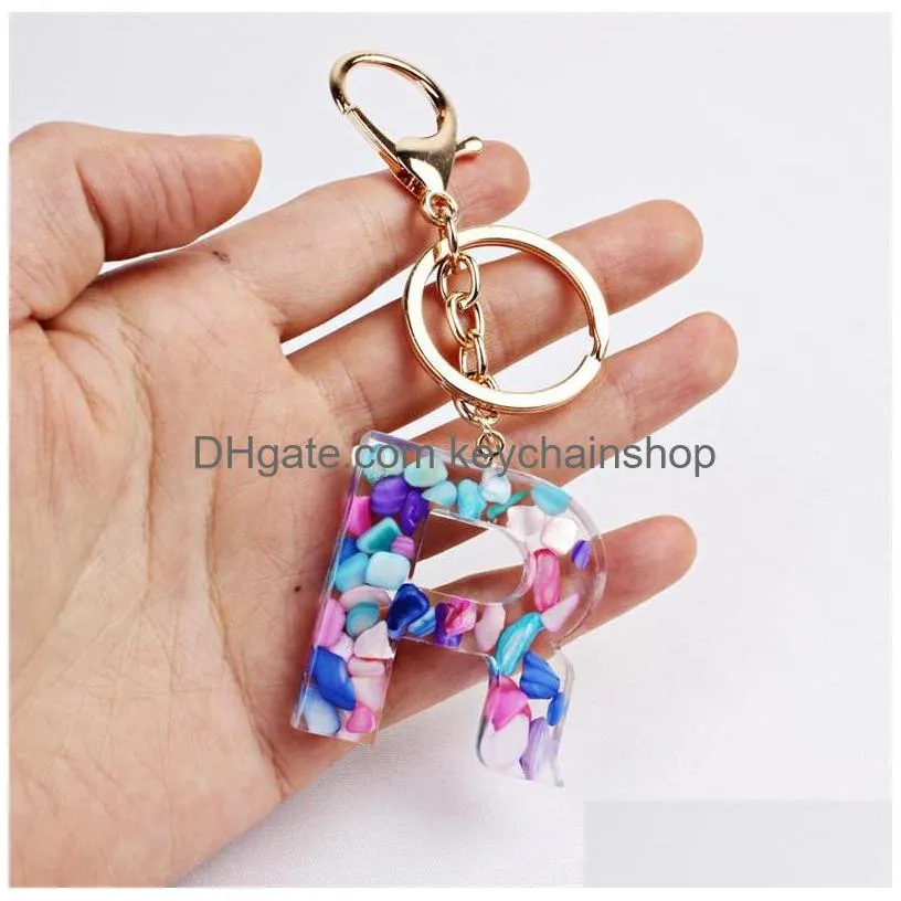 fashion keychain pendant metal key chain resin for man women car keyring simple name diy accessories jewelry gift 1036 t2