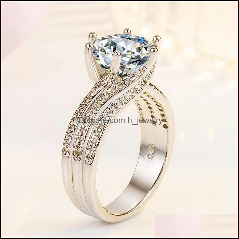 silver ring for women men luxury engagement wedding rings fine jewelry silver moissanite diamond rings