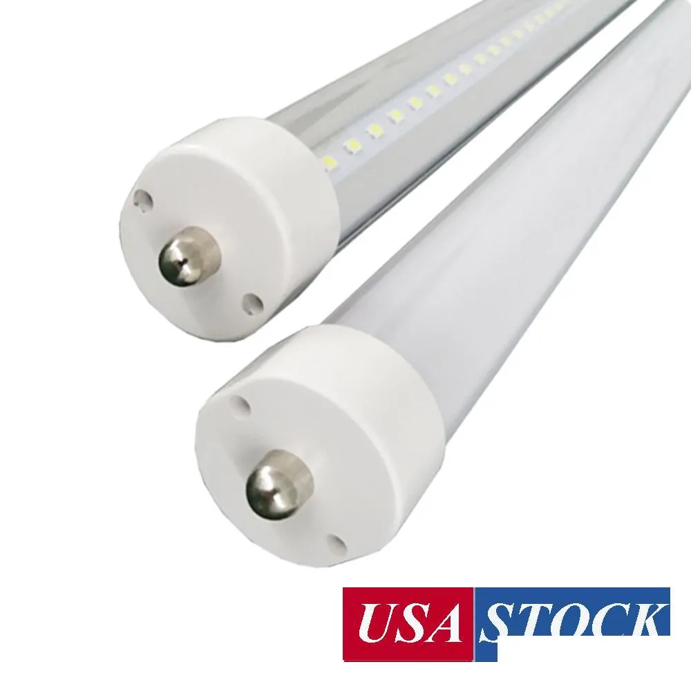 8ft fa8 led tube lights 2400mm 8 ft t8 t10 t12 single pin 36w 45w 72w 144w door cooler bulbs lights replacement 90w fluorescent