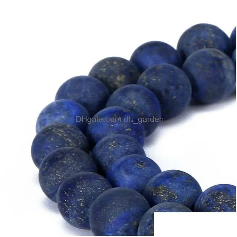 8mm fctory price 4 6 8 10 12 mm natural stone dull polish matte lapis lazuli round loose beads jewelry making diy