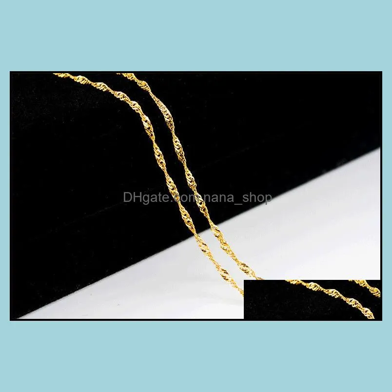 gold chain necklaces collare trendy men wave clavicular chain party gift rose gold/gold/silver color necklace men link chain jewelry