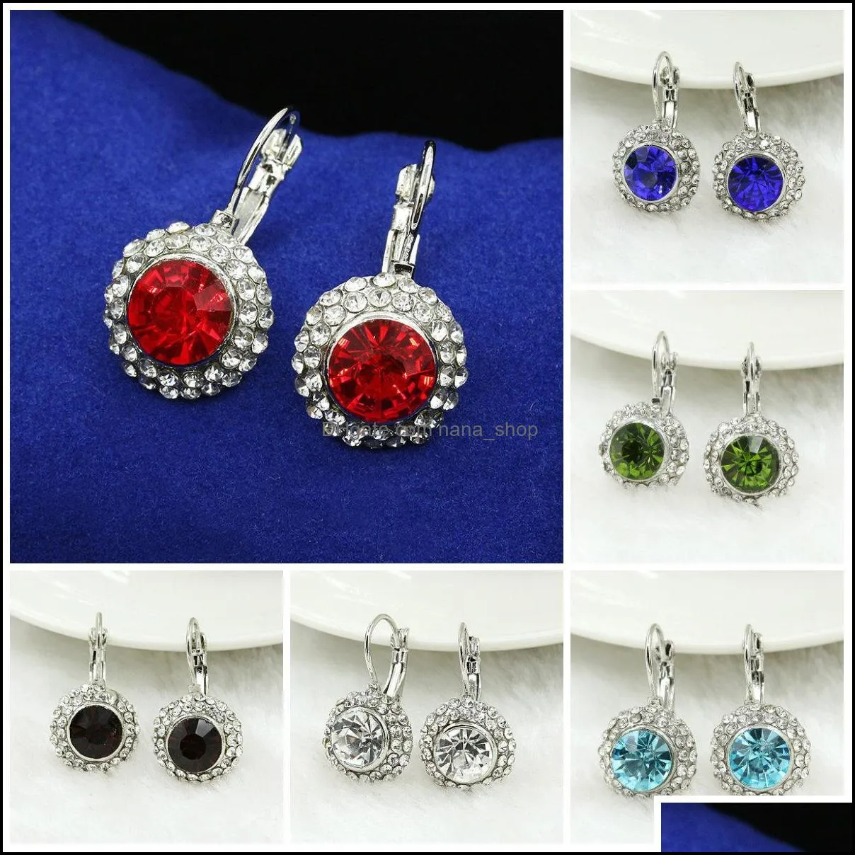 earrings for women silver plated round moon river drop earrings for women austrian crystal earrings