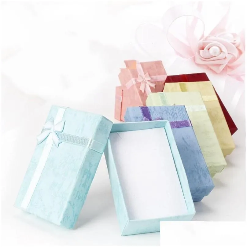 5x8 fashion jewelry box carton multi color packaging gift boxes ring necklace woman man container wedding 0 5rs k2