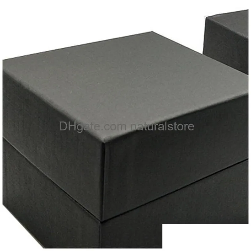 5pcs jewelry packaging cases black paper with black velvet cushion pillow watch storage bracelet organizer gift box storage box 642 q2