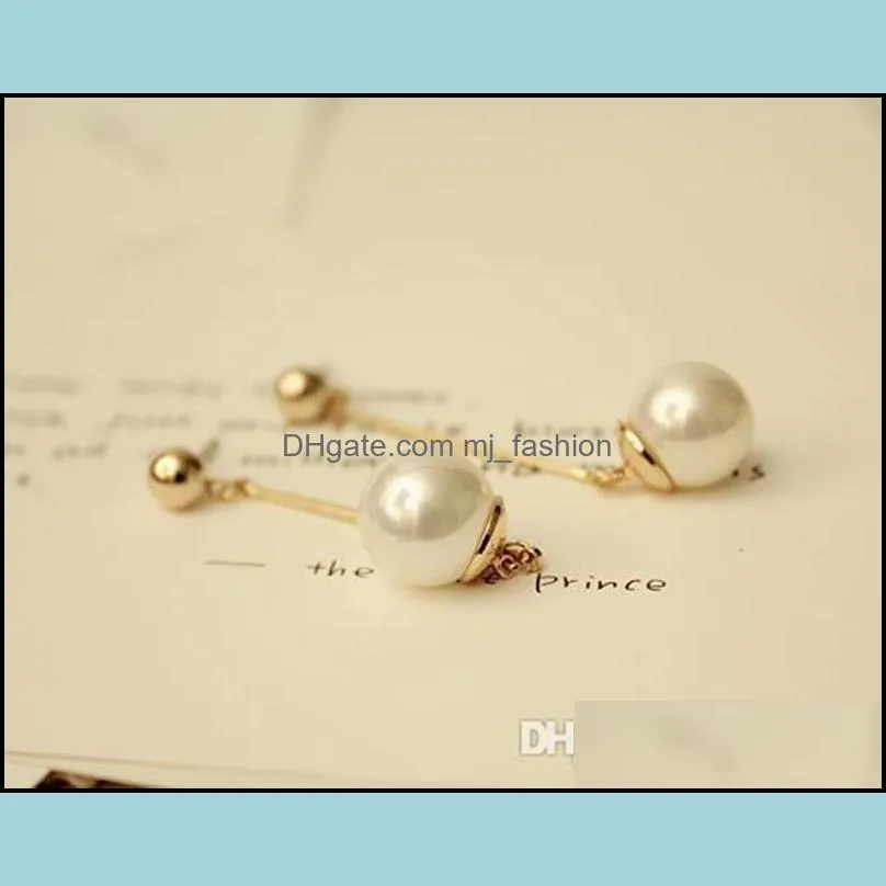 stud earrings wholesale korean ol of pearl earring imitation gold plated earrings