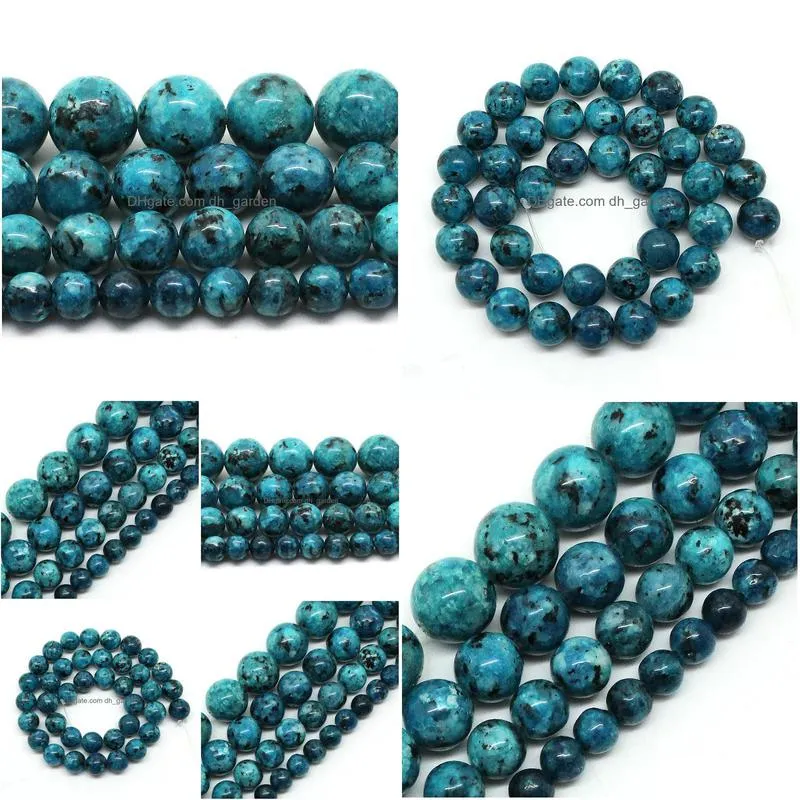 8mm natural blue stone 6/8/10/12mm round loose beads 15.5inch/strand pick size diy bracelet