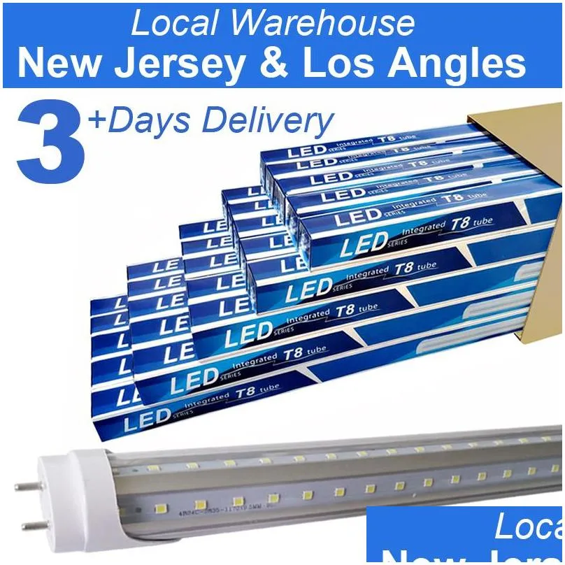 4ft led tubes lights 36w 3600lm high bright t8 light bulbs 6000k daylighs require ballast bypassing double ended power clear cover fluorescent replacement