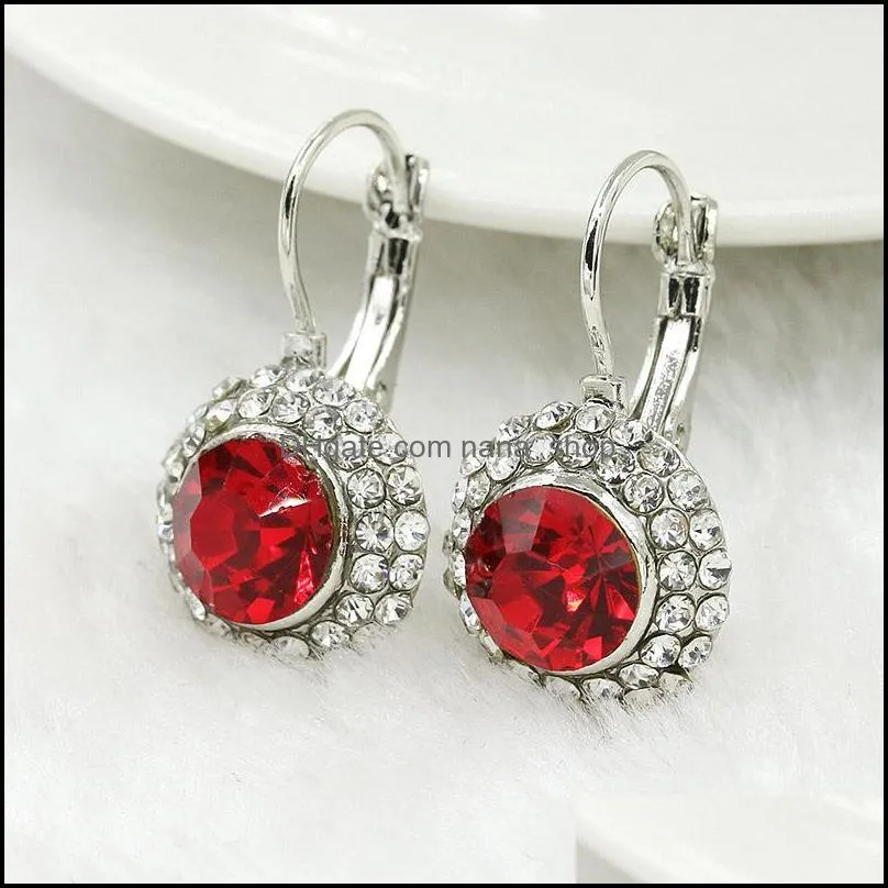 earrings for women silver plated round moon river drop earrings for women austrian crystal earrings