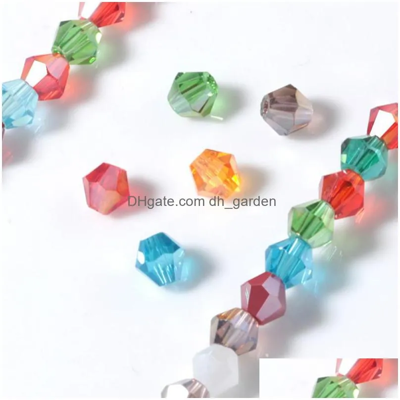 austrian crystal spacer bead for jewelry making supplies bracelet bead women diy accessories bicone loose glass beads wholesale