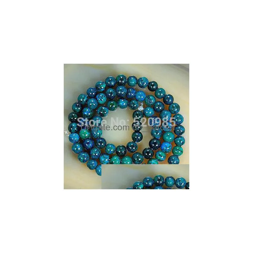 8mm wholesale 4.6.8.10.12. 14mm chrysocolla stone round loose spacer beads 16 pick size