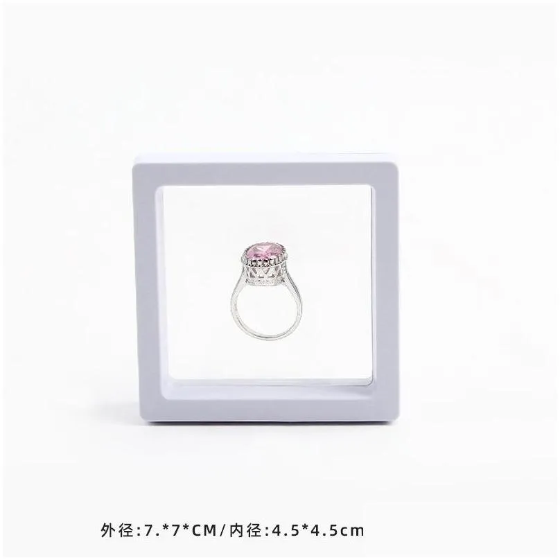 jewelry ring pendant display stand suspended floating display case jewellery coins gems artefacts stand holder box for women 94 q2