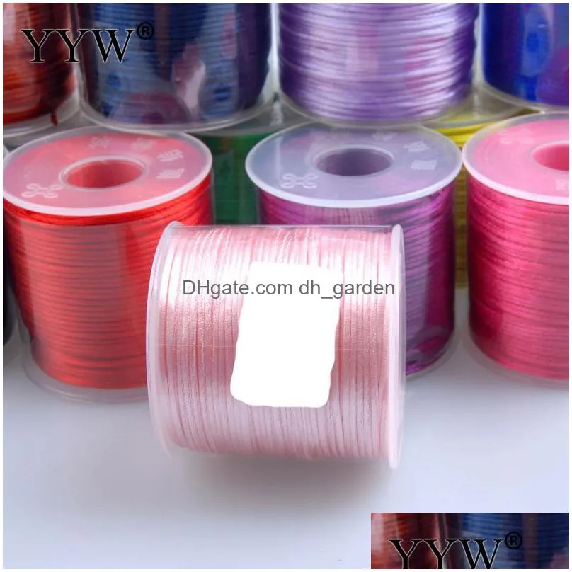 1.5mm polyamide cord nylon cord outside and rubber cord inside elastic cords roll string thread for jewelry making accessories