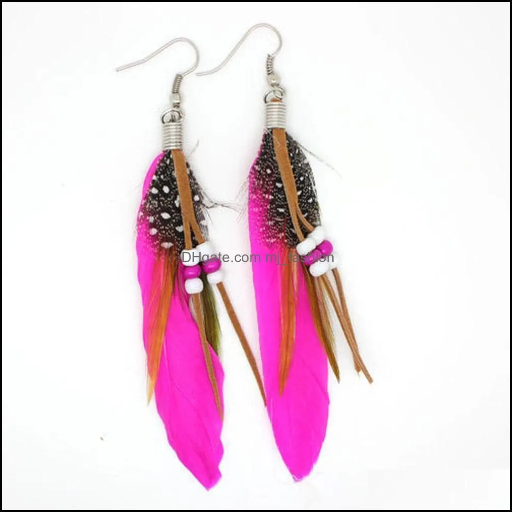 drop earrings for women lovely feather multiple earrings