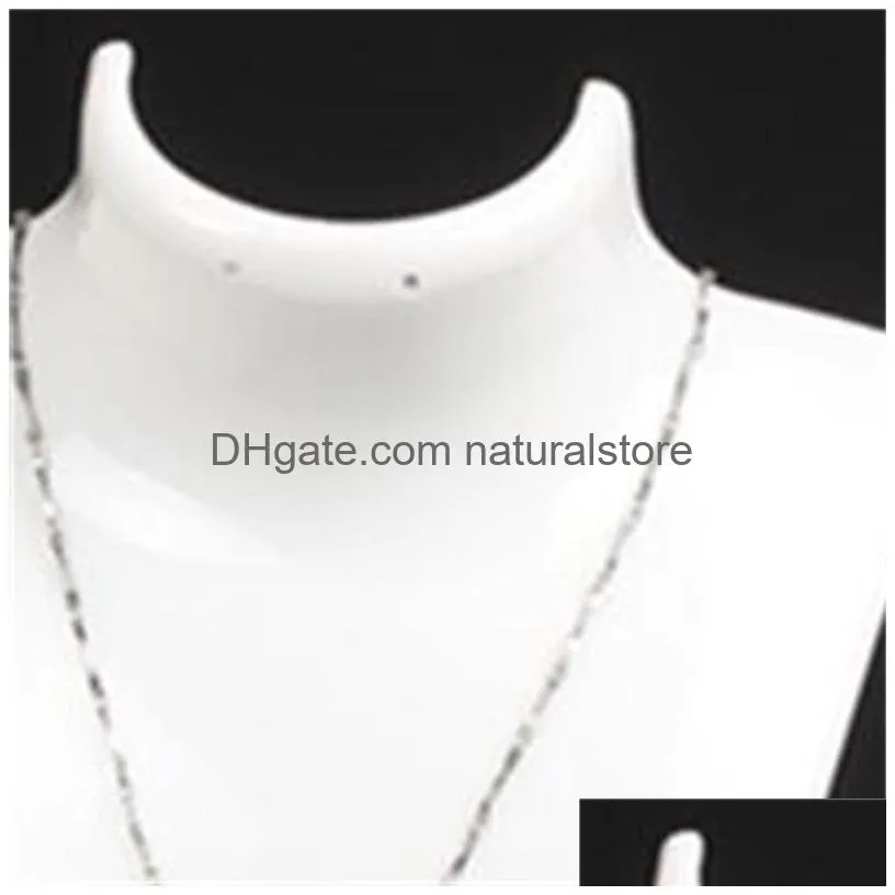 new fashion acrylic jewelry display 20x13.5x7.3cm pendant necklaces model stand holder white clear black color 171 u2