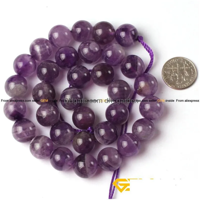 8mm round dream lace color amethysts beads natural stone diy loose beads for jewelry making 15 inches wholesale