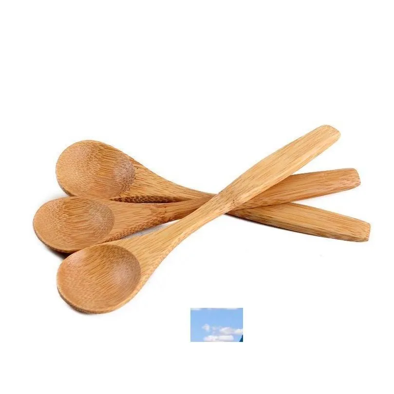 5.1inch wooden spoon ecofriendly japan tableware bamboo scoop coffee honey tea spoon stirrer