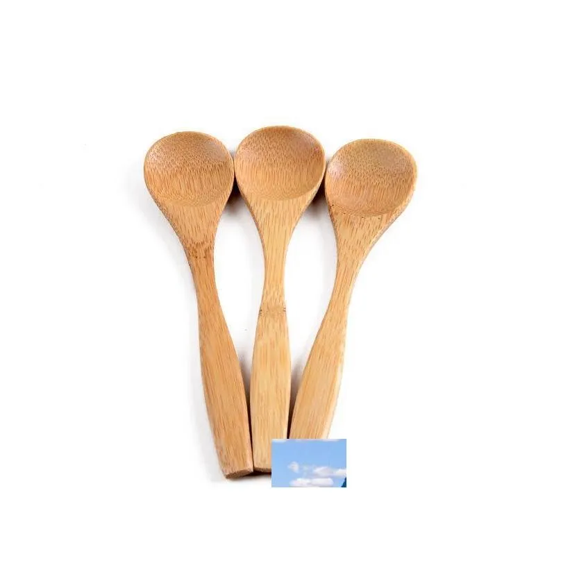 5.1inch wooden spoon ecofriendly japan tableware bamboo scoop coffee honey tea spoon stirrer