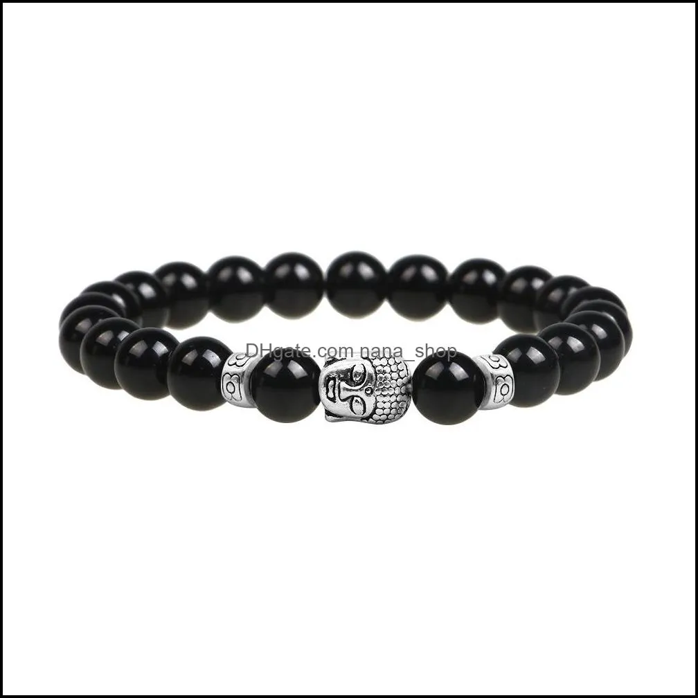 buddha beaded strands bracelet classic natural stone couple bracelets for men women fashion jewelry