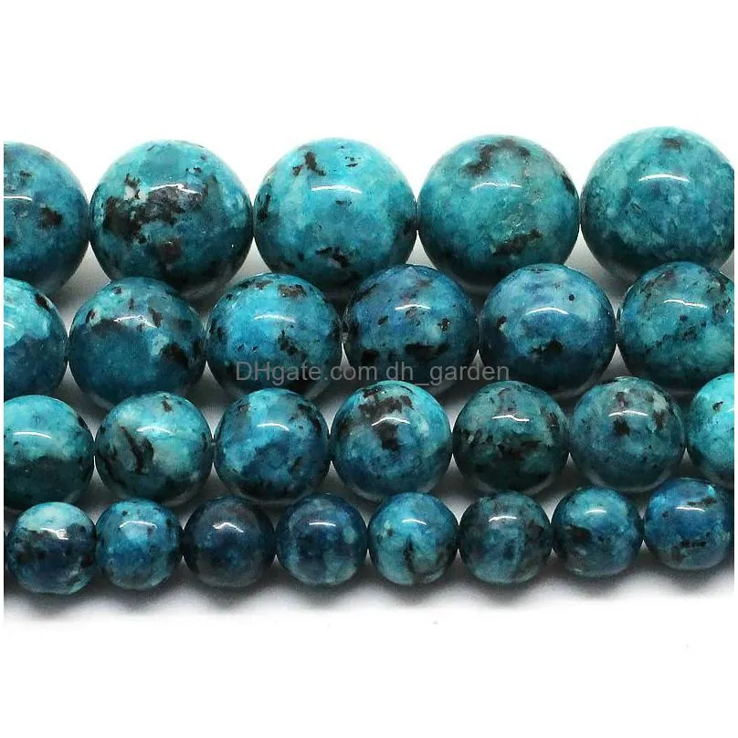 8mm natural blue stone 6/8/10/12mm round loose beads 15.5inch/strand pick size diy bracelet