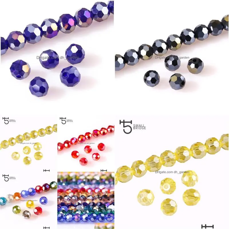 4mm czech faceted crystal football beads ab color glass round crafts beads for jewelry making 100pcs lot wholesale