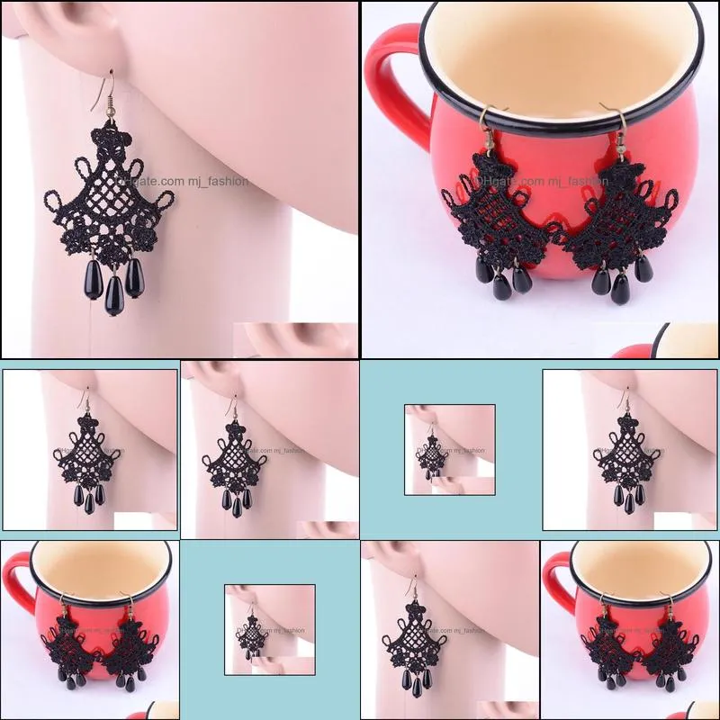 lace earring female handmade statement trade jewelry wholesale exaggerated tassels earrings
