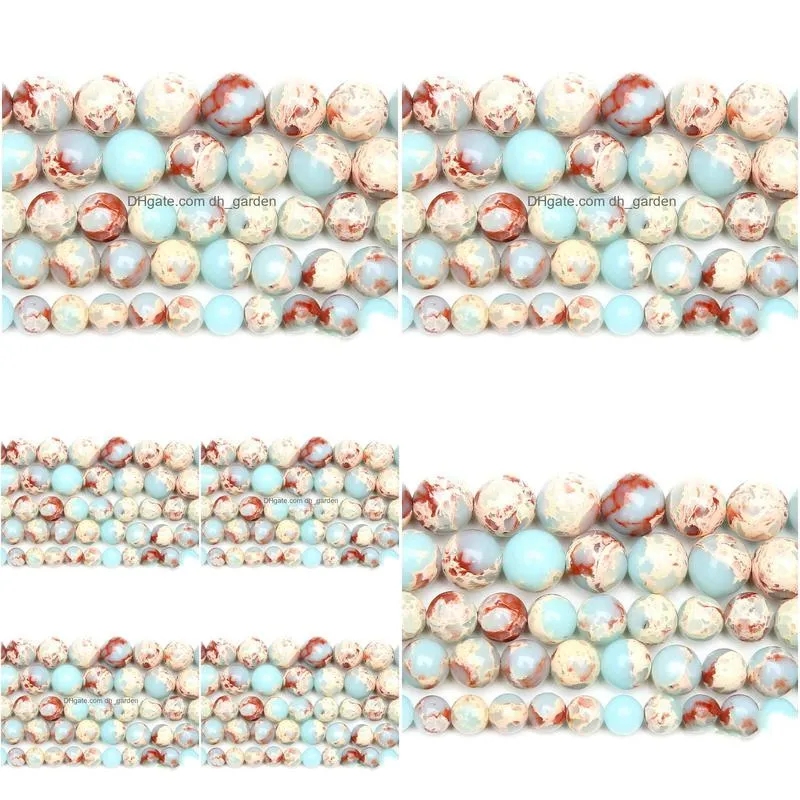 8mm synthetic stone blue snakeskin round loose beads 4 6 8 10 12mm pick size for jewelry making