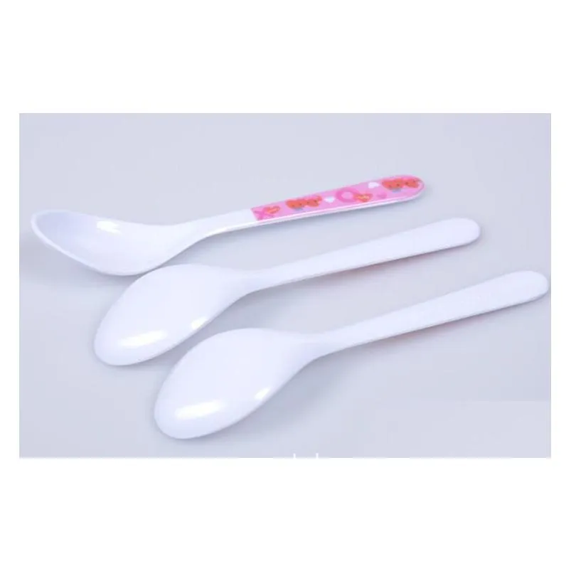 wholesalebaby spoon children spoons spoon melamine material tableware colher talheres long handled mini soup spoon colheres ladle