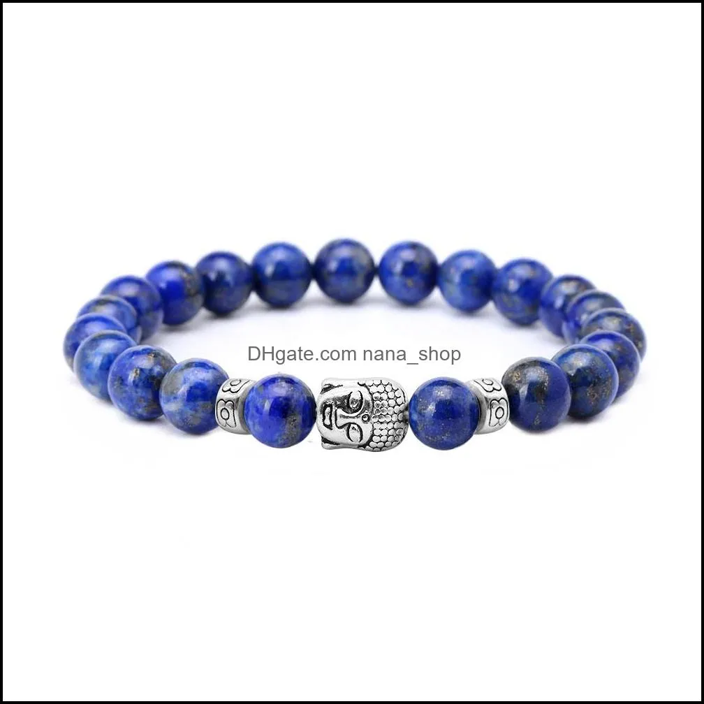 buddha beaded strands bracelet classic natural stone couple bracelets for men women fashion jewelry