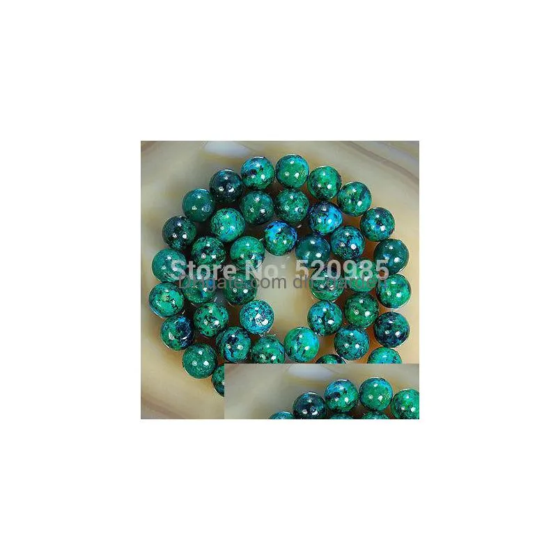 8mm wholesale 4.6.8.10.12. 14mm chrysocolla stone round loose spacer beads 16 pick size