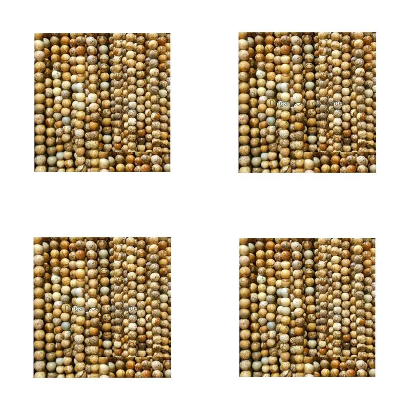 8mm natural brown dots striped stones round spacer loose beads for necklace bracelet charms jewelry making 4mm 6mm 8mm 10mm 12mm