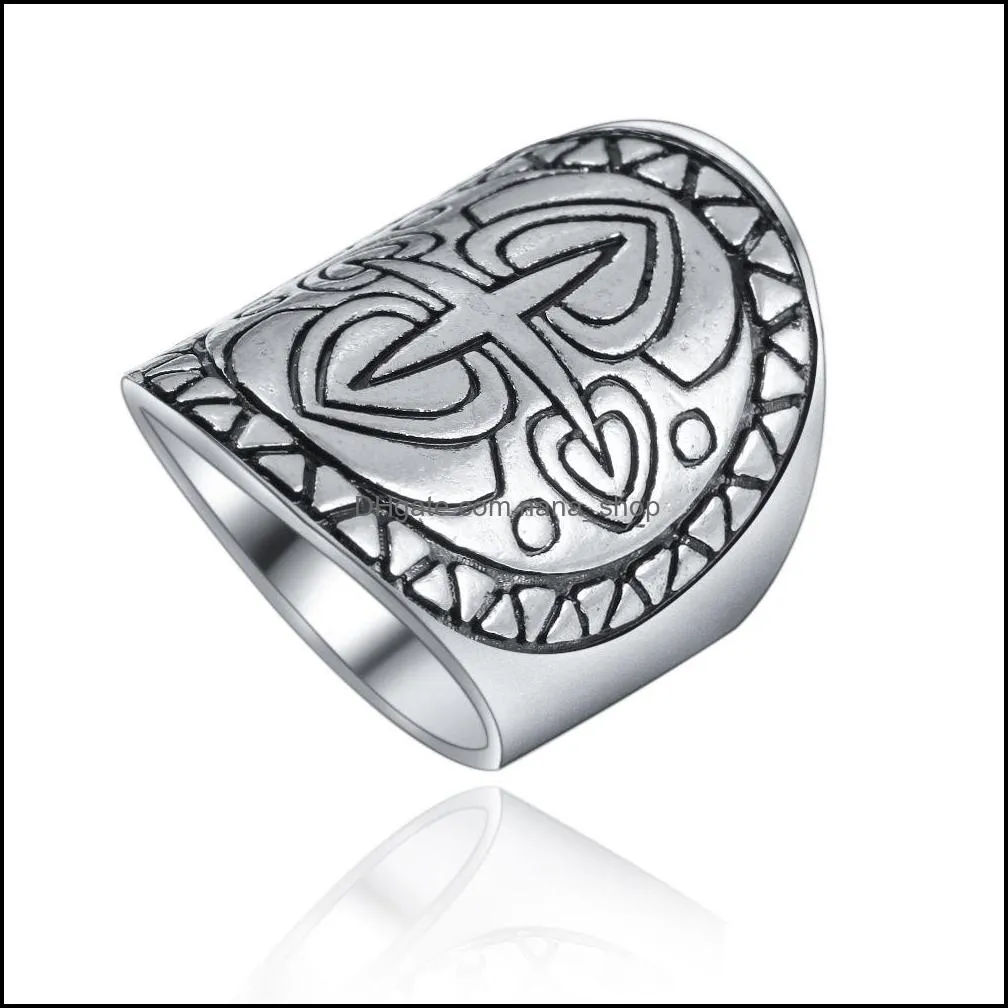 pretty silver plated ring for women ethnic vintage unique carving tibetan totem trendy beach jewelry silver rings