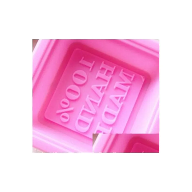 new shipping soap die with100 hand made letter shape grade silicone silicone cake tools square silicone mold