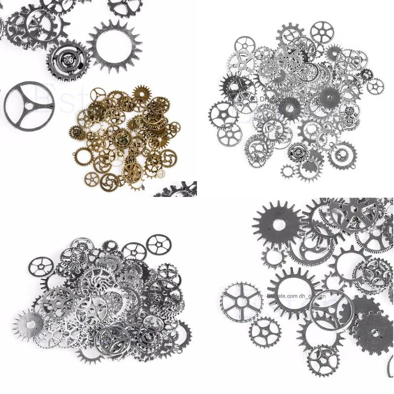 100g watch parts steampunk jewellery art craft cyberpunk cogs gears diy charms