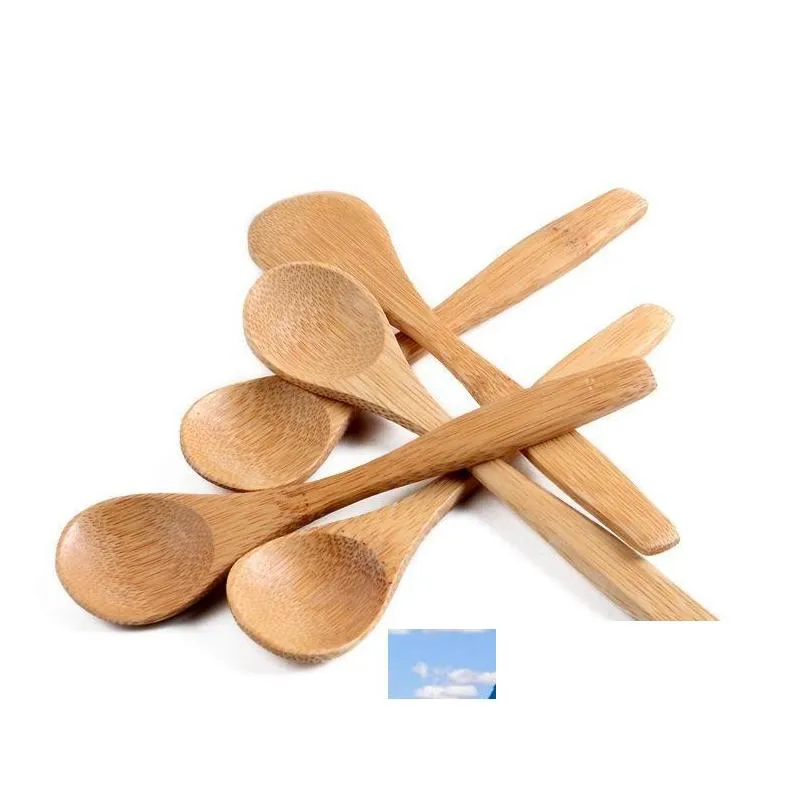 5.1inch wooden spoon ecofriendly japan tableware bamboo scoop coffee honey tea spoon stirrer