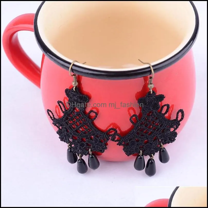 lace earring female handmade statement trade jewelry wholesale exaggerated tassels earrings