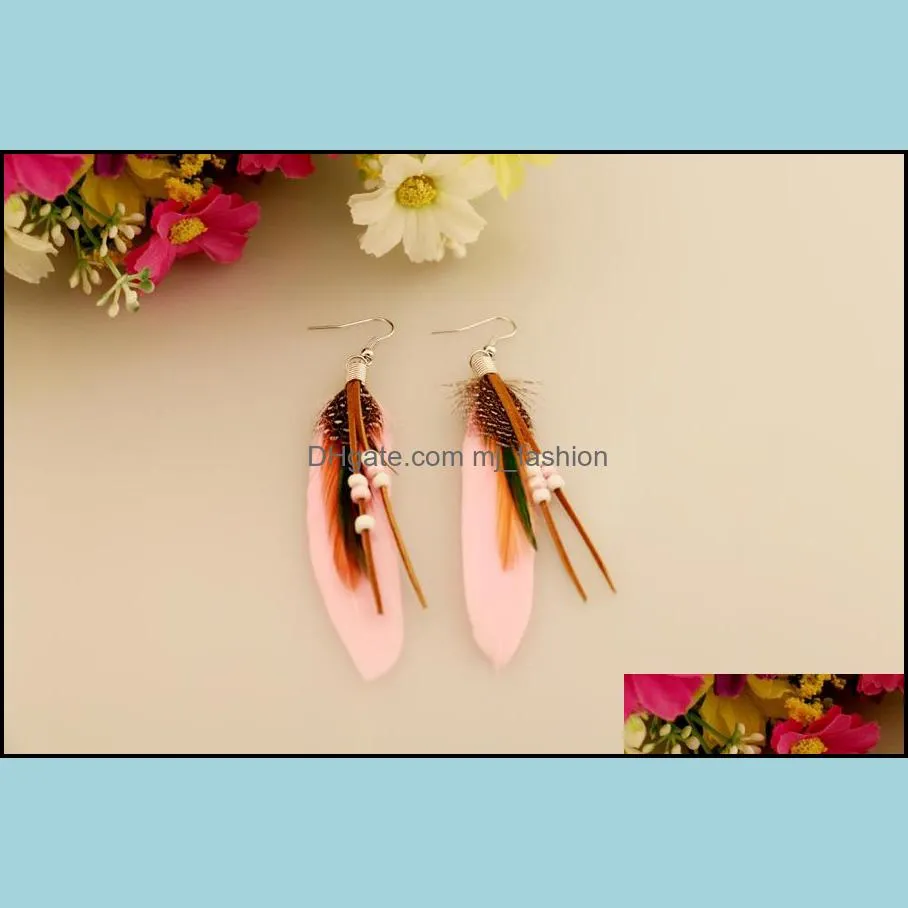 drop earrings for women lovely feather multiple earrings