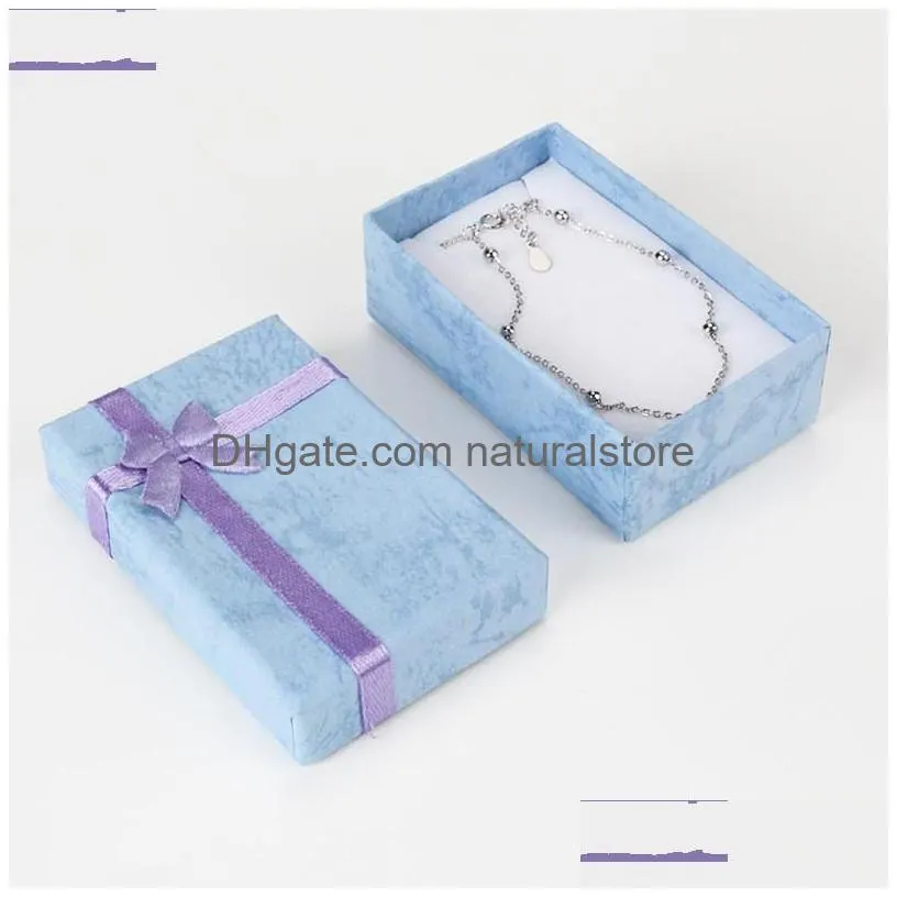 5x8 fashion jewelry box carton multi color packaging gift boxes ring necklace woman man container wedding 0 5rs k2