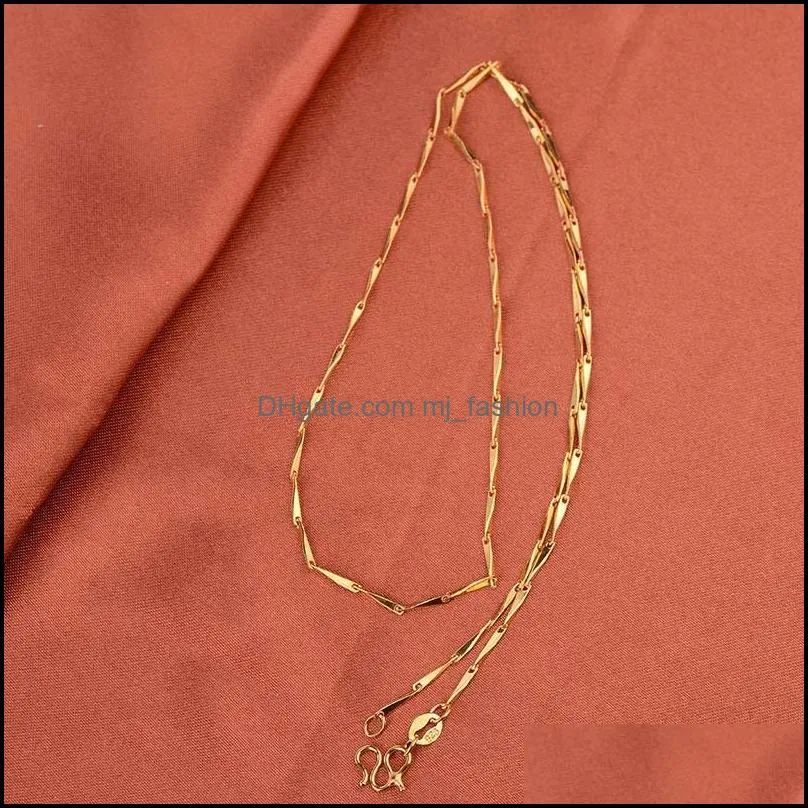 gold chain necklace for pendant diy gold plated copper twisted rope chain wholesale beautifully jewelry