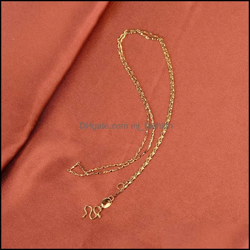 gold chain necklace for pendant diy gold plated copper twisted rope chain wholesale beautifully jewelry