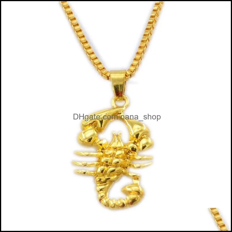 scorpion pendant necklaces for men longlink chain necklace male rock jewelry hip hop jewely powerful scorpion neacklace