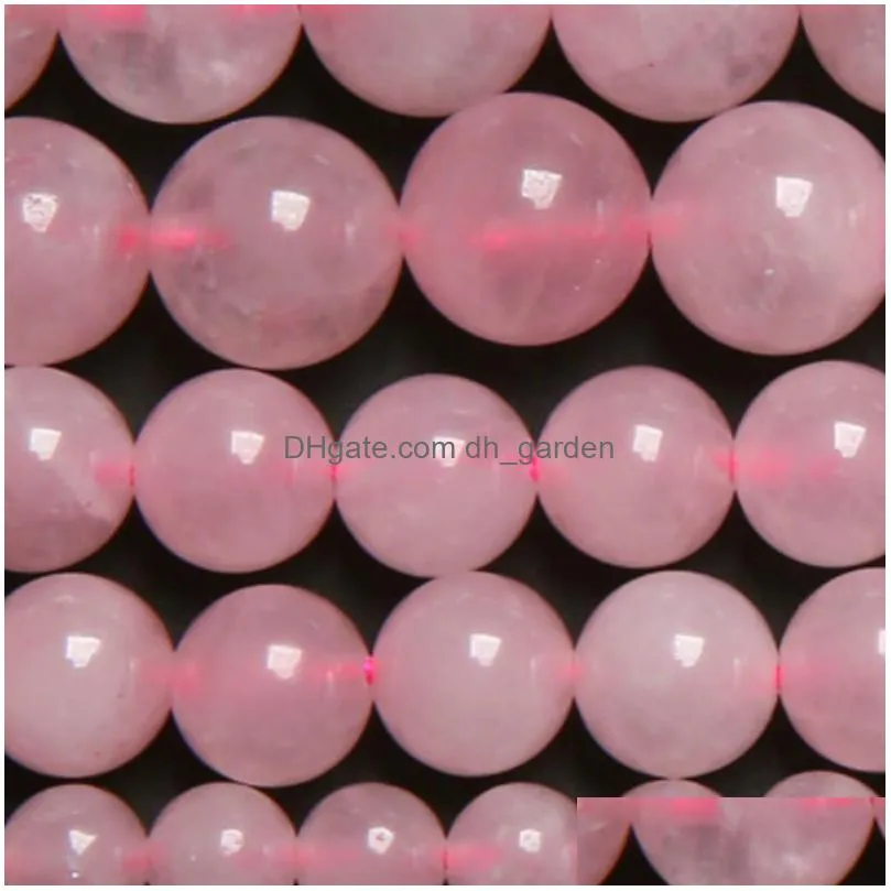 8mm rose pink quartz crystals loose beads stone 15 strand 3 4 6 8 10 12 mm pick size for jewelry making