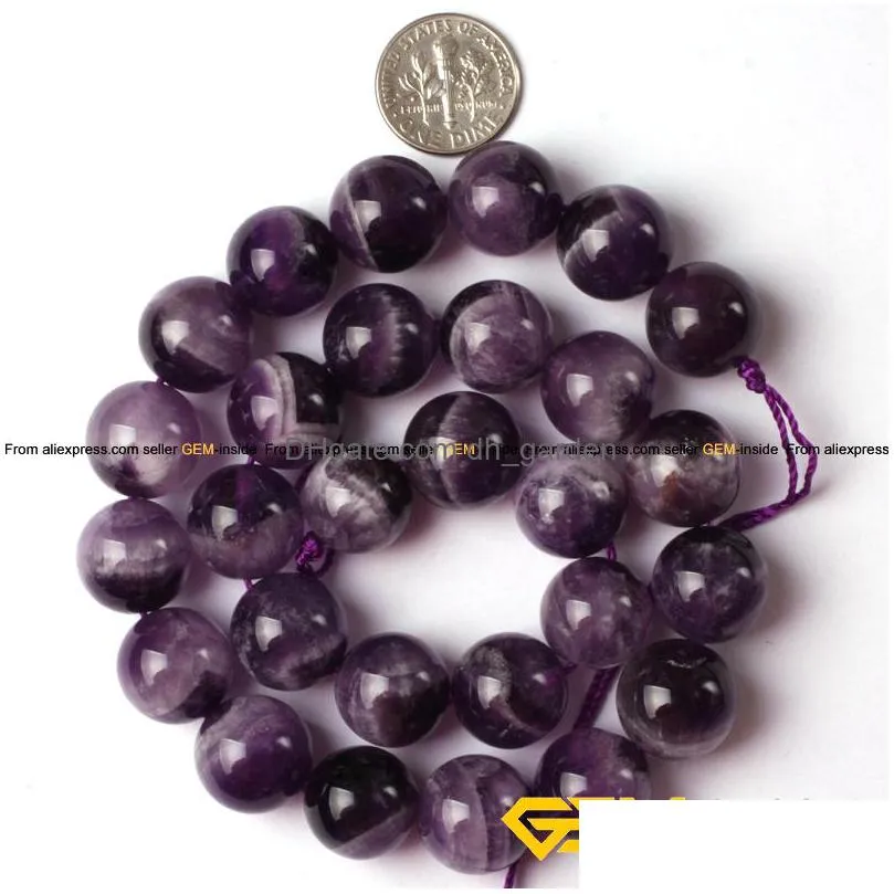 8mm round dream lace color amethysts beads natural stone diy loose beads for jewelry making 15 inches wholesale