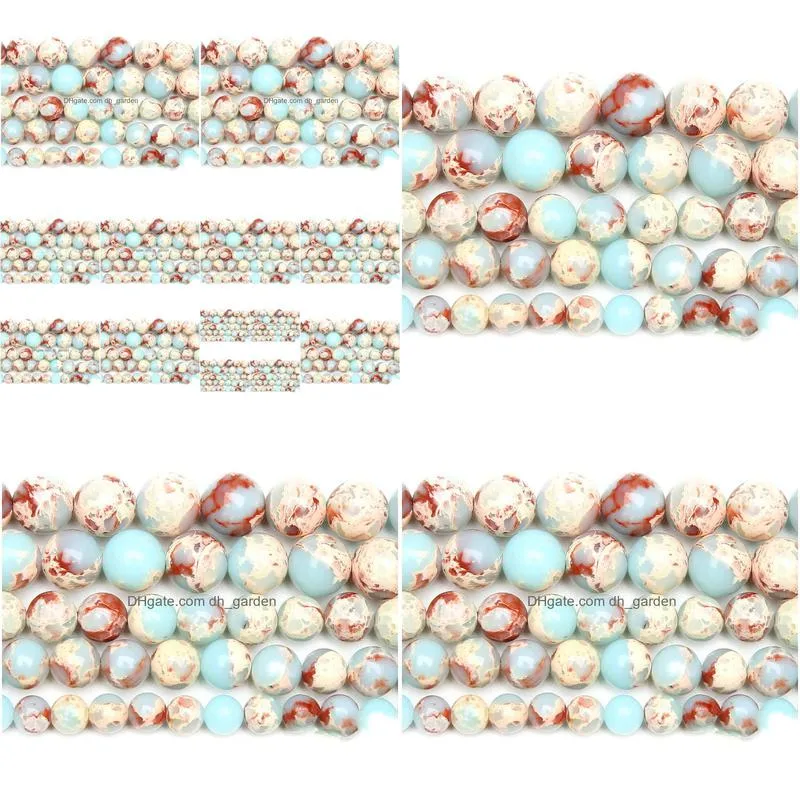 8mm synthetic stone blue snakeskin round loose beads 4 6 8 10 12mm pick size for jewelry making