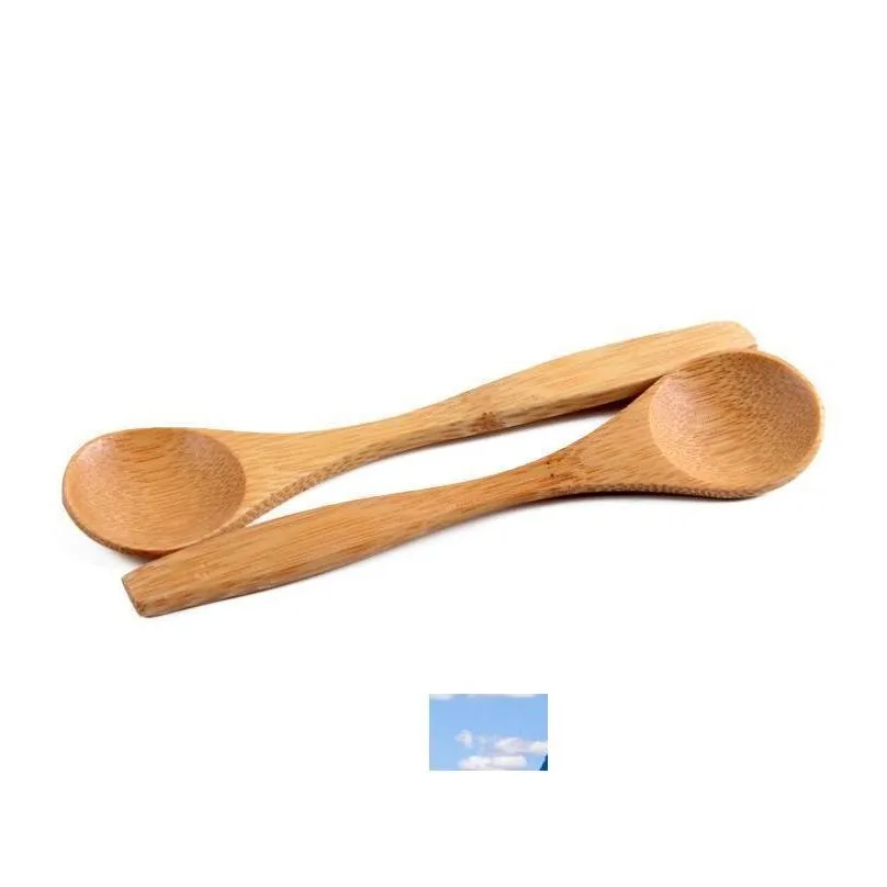 5.1inch wooden spoon ecofriendly japan tableware bamboo scoop coffee honey tea spoon stirrer