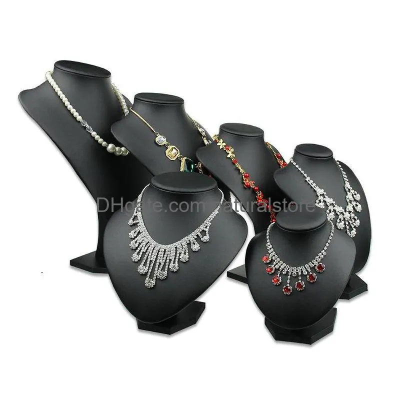 velvet fabric durable model necklace holder rack frame jewelry holder accessories jewelry display rack 15x15cm 2187 q2