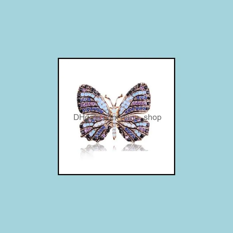 big butterfly brooches for women insect pin winter design fashion jewelry rhinestone luxury crystal pins brooches
