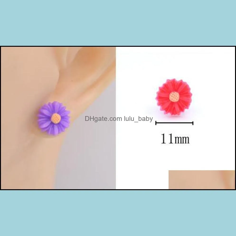 earrings for women wholesale earring jewelry female exquisite elegant matte finish wind small daisy flower earrings