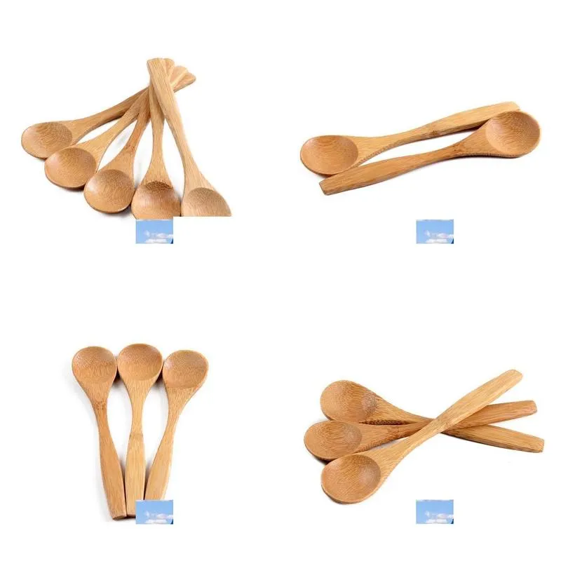 5.1inch wooden spoon ecofriendly japan tableware bamboo scoop coffee honey tea spoon stirrer