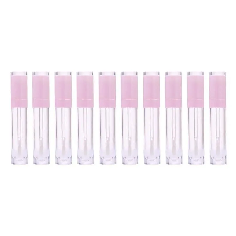 storage bottles jars 10pcs/lot 5ml round empty lip gloss tube clear container cosmetic packing refillable makeup tools1