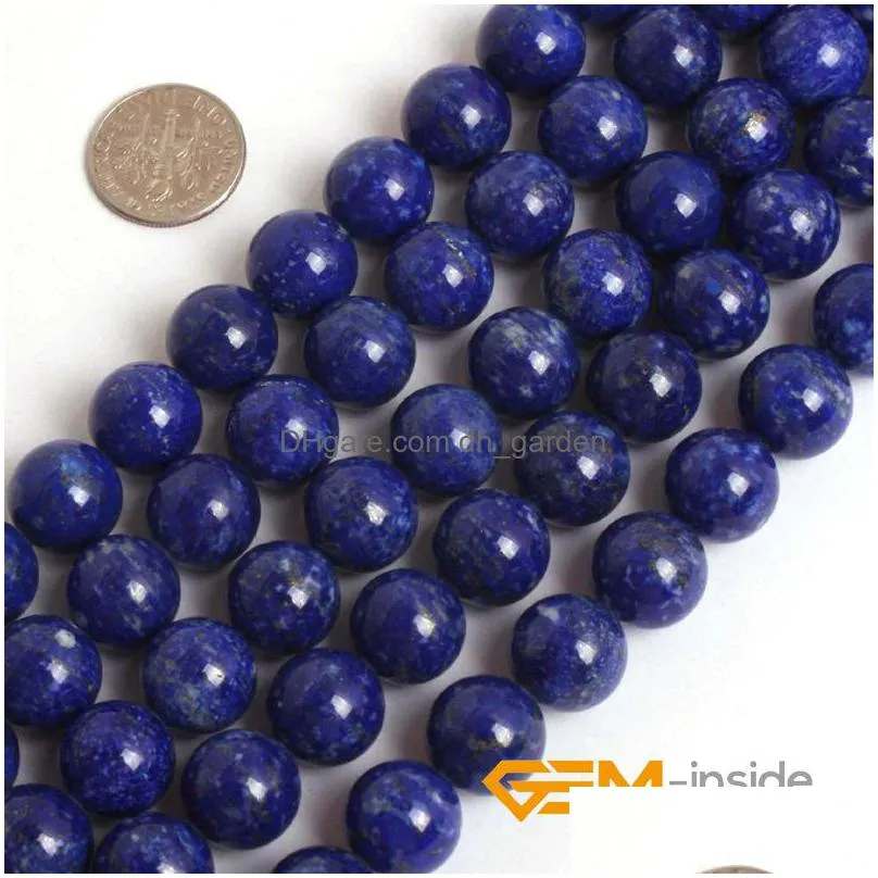 8mm round blue lapis lazuli beads natural lapis lazuli stone diy loose beads for jewelry making beads strand 15 inches wholesale 